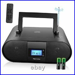 Portable CD Player Boombox, AM/FM Bluetooth Radio with Remote Control