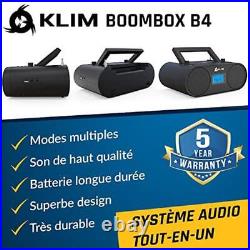 Portable CD Player Boombox Bluetooth Audio System AM FM Radio USB Rechargeable