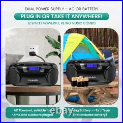 Portable CD Player Boombox Bluetooth with Cassette Player All in one Powerful Portable CD Player Boombox Bluetooth with Cassette Player All in one Powerful
