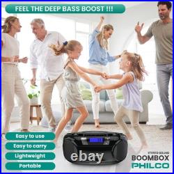 Portable CD Player Boombox Bluetooth with Cassette Player All in one Powerful Portable CD Player Boombox Bluetooth with Cassette Player All in one Powerful