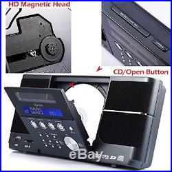 Portable CD Player Boombox FM Radio Alarm Clock USB SD Aux Line In MP3 Player