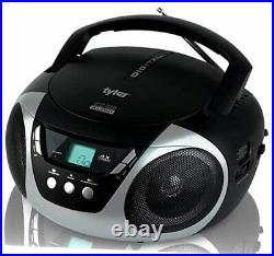 Portable CD Player Boombox Radio AM/FM Top Loading AC & Battery Compatible