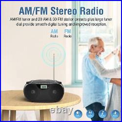 Portable CD Player Boombox with Bluetooth & AM/FM Radio Perfect for Outdoors