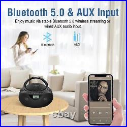 Portable CD Player Boombox with Bluetooth & AM/FM Radio Perfect for Outdoors