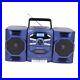 Portable CD Player Boombox with Cassette, Tape Recorder, AM/FM Radio, Blue