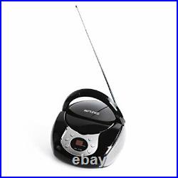 Portable CD Player with AM FM Radio Potable radios Boom Box with Black/Silver