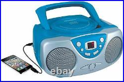 Portable CD Player with AM/FM Radio with 20 Track Programmable Memory Blue