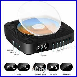 Portable CD Player with Bluetooth Boombox 4000mAh, dust Proof Wall Mounted CD