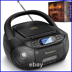 Portable CD Player with Bluetooth, Rechargeable Boombox CD Cassette Player