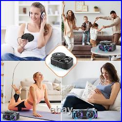 Portable CD Player with Bluetooth Speaker Base 2 in 1 Home Desktop Audio Boombox