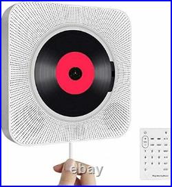 Portable CD Player with Bluetooth, Wall Mountable Built-in HiFi Speakers, Home Au