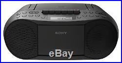 Portable Cassette Radio CD and Tape Player Quality Sound FM/AM Radio Black