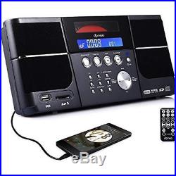 Portable Cd Player Boombox With FM Radio Clock USB SD And Aux Line-In For Kids