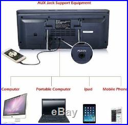 Portable Cd Player FM Radio Clock Alarm USB SD Aux Boombox Wall Mountable Home