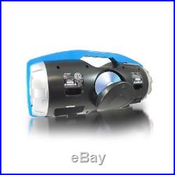 Portable Fm Radio Cd/mp3/usb/sd Boombox With Heavy Bass And Bt-blue
