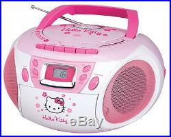 Portable Hello Kitty Stereo CD Cassette Player/Recorder AM/FM Radio LED Display