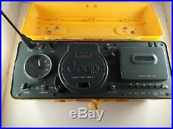 Portable Jeep Boombox CD AM/FM Radio Cassette Player WPss-1a PLEASE READ