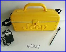 Portable Jeep Boombox with Power Cord CD Radio Cassette Player Yellow WPSS-1A 1995