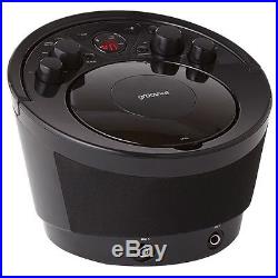 Portable Karaoke Boombox with CD Player and Bluetooth Playback Black