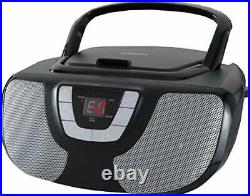 Portable LED Display CD Player with AM FM Radio & Aux in Jack Boombox
