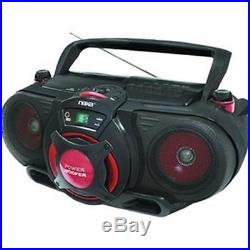 Portable MP3-CD AM-FM Stereo Radio Cassette Player-Recorder with Subwoofer an