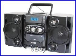 Portable MP3 CD Player w AM FM Stereo Radio Cassette Player Detachable Speakers
