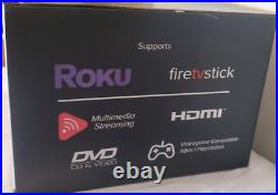 Portable Media BoomBox/FiretvStick/HDMI/Roku/CD-DVD Stream-Listen-Play