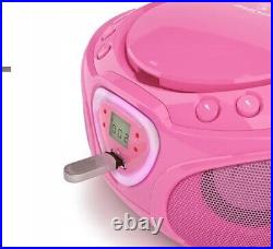 Portable Radio CD Player With Light Effect Lamp Auna Music Playing Device Tool