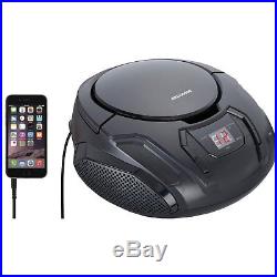 Portable Radio Cd Boombox With Am Fm Digit Led Display Player With Aux Input New