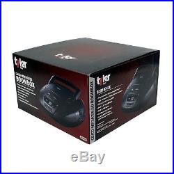 Portable Stereo Audio MP3 CD Player w USB AUX SD MMC Inputs AM FM Radio Boombox
