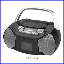 Portable Stereo CD Cassette Player AM FM Boombox with Aux input