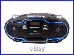 Portable Stereo CD & Cassette player FM AM radio USB MP3 playback Blue