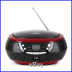 Portable Stereo CD Disc Player FM AM radio USB MP3 playback AUX-in Red
