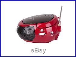 Portable Stereo CD Disc Player FM AM radio USB MP3 playback AUX-in Red