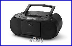 Portable Stereo Player CD Cassette MP3 Boombox Audio AM/FM Radio Player Black US
