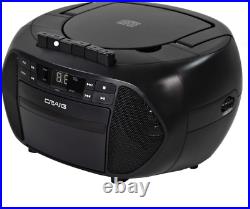 Portable Top-Loading CD Boombox With AM/FM Stereo Radio And Cassette Player NEW
