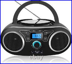 Portable Versatile CD Player Boombox FM Stereo Radio Bluetooth Wireless