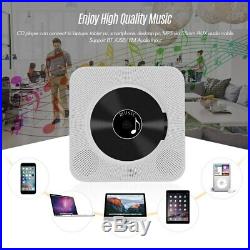 Portable Wall Mounted CD Player Music Amplifier Audio Boombox with Remote