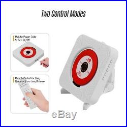 Portable Wall Mounted CD Player Music Amplifier Audio Boombox with Remote