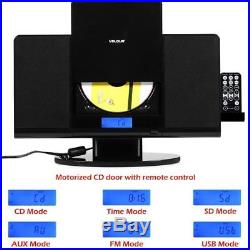 Protable CD Player VELOUR Slim Boombox with USB SD FM Radio Clock Mp3
