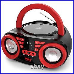 Pyle Portable CD Player Bluetooth Boombox Speaker AM/FM Stereo Radio & Audio