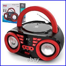 Pyle Portable CD Player Bluetooth Boombox Speaker AM/FM Stereo Radio & Audio