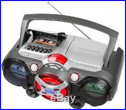 QFX J-50U Portable Jumbo Bluetooth Boombox Radio with MP3/CD Player & Cassette Rec