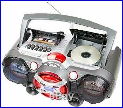 QFX J-50U Portable Jumbo Bluetooth Boombox Radio with MP3/CD Player and Cassette