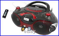 QFX Portable Boombox AM/FM/CD/MP3 Radio Player With USB/SD/AUX Input With Remote