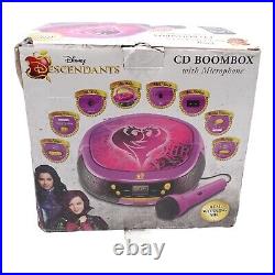 RARE Intertek eKids Disney Villains Descendants Portable Boombox Radio CD Player