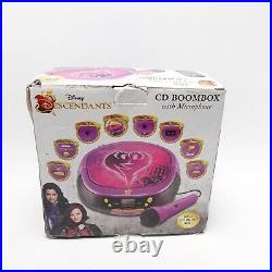 RARE Intertek eKids Disney Villains Descendants Portable Boombox Radio CD Player