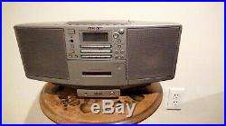 RARE SONY ZS-D5 Portable Boombox Stereo CD Player Cassette Tape Radio MD Link