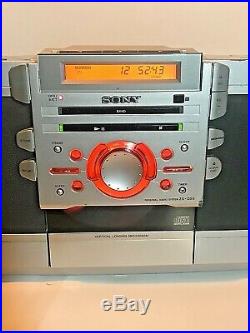 RARE SONY ZS-D55 Portable Boombox Stereo CD Player Cassette Tape Radio
