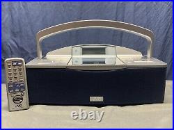 RARE VTG JVC RD-T70 CD Portable System WithAlarm -Clock, AM/FM+ Remote Tested